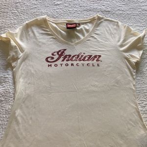 Indian Motorcycles Women’s V Neck T Shirt M NWOT